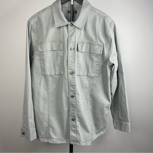 Express Men's‎ Cotton Twill Gray Shirt Jacket size Medium